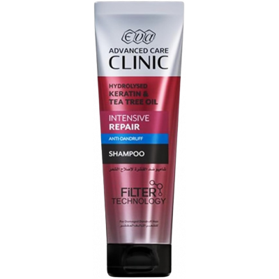 EVA ADVANCED CARE CLINIC HYDROLYSED KERATIN & TEA TREE OIL INTENSIVE REPAIR ANTI-DANDRUFF SHAMPOO 230 ML